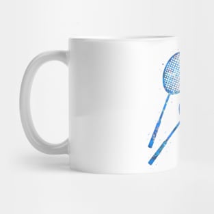 Badminton racket blue Mug